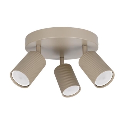 Kinkiet GU10 LED Lucerno ruchomy x3 beż okragły-40304