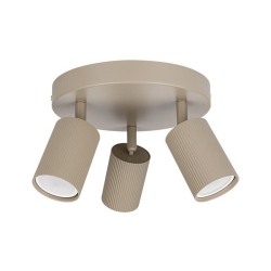 Kinkiet GU10 LED Lucerno ruchomy x3 beż okragły-40306