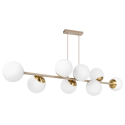 Oprawa wisząca E27 Bali-12 120cm x8 beż+złoty-40339