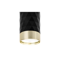 Kinkiet GU10 LED Glamour DUO okrągły czarny+złoty-40383