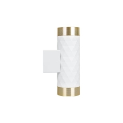 Kinkiet GU10 LED Glamour DUO okrągły biały+złoty-40386