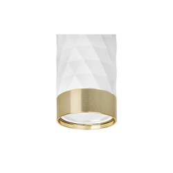 Kinkiet GU10 LED Glamour DUO okrągły biały+złoty-40387