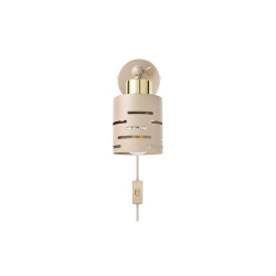 Kinkiet E27 LED Elen ruchomy x1 beż+złoty wtycz-40435