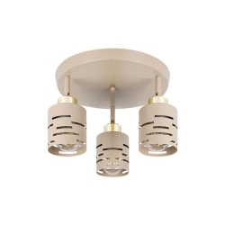 Kinkiet E27 LED Elen ruchomy x3 beż+złoty okrąg-40458