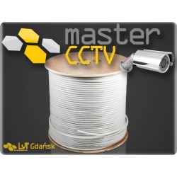 Przewód RG59 300m biały masterCCTV CU  -4046