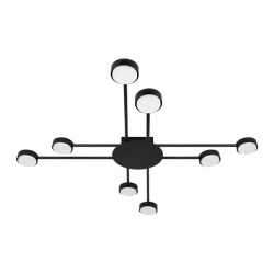 Żyrandol LED GX53 Zibo x8 czarny-40810