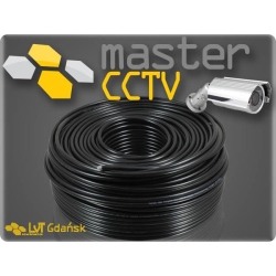 Przewód RG59 100m czarny żelowany masterCCTV CU-4083