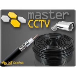 Przewód RG59 100m czarny żelowany masterCCTV CU-4084