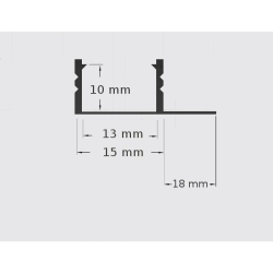 Profil LED PCV 33x12 Wpusz glazura biały 2m Mleczn-41017