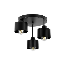 Kinkiet E27 LED Elza x3 czarny okrągły-41085