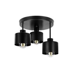 Kinkiet E27 LED Elza x3 czarny okrągły-41086
