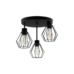 Kinkiet E27 LED Otto x3 czarny okrągły-41101