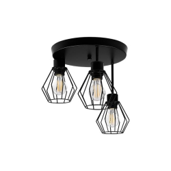 Kinkiet E27 LED Otto x3 czarny okrągły-41103