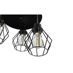 Kinkiet E27 LED Otto x3 czarny okrągły-41104