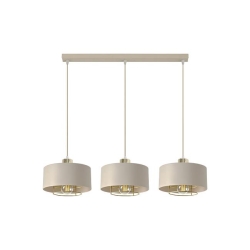 Oprawa wisząca E27 Nilo x3 20cm beżowy+złoty-41193