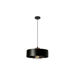 Oprawa wisząca E27 Nilo 30cm czarny+miedź-41195