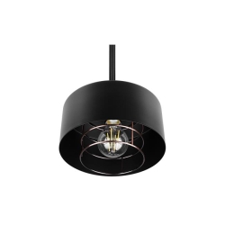 Kinkiet E27 LED Nilo 20cm czarny+miedź-41297