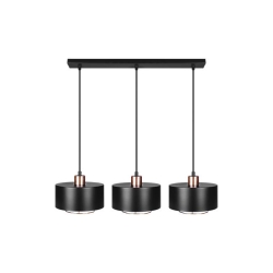 Oprawa wisząca E27 Nilo x3 20cm czarny+miedź-41376