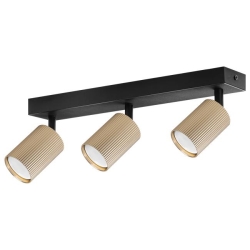 Kinkiet GU10 LED Lucerno ruchomy x3 czarny+złoty-41419