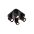 Kinkiet GU10 LED Timo ruchomy x4 czarny kwadrat.-23286