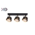 Kinkiet GX53 LED x3 czarny+złoty-28498