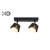 Kinkiet GX53 LED x2 czarny+złoty-28503