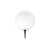 Lampa ogrodowa LED kula E27 35cm biała-35220