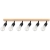 Kinkiet E27 LED Eos ruchomy x6 czarny + WD-35424