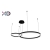 Żyrandol LED Mundo 40/60cm 36W czarny 3CCT pilot-35541