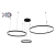 Żyrandol LED Mundo 40/60/80cm 72W czarny 3CCT pilo-35543