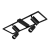 Żyrandol LED GU10 Bumo x4 czarny-35801