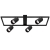 Żyrandol LED GU10 Bumo x4 czarny-35803