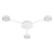 Żyrandol LED GX53 Zibo x3 65cm biały-36244