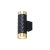Kinkiet GU10 LED Glamour DUO okrągły czarny+złoty-36283