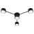 Żyrandol LED GX53 Guliver x4 85cm czarny-36287