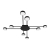 Żyrandol LED GX53 Zibo x8 czarny-40810