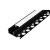 Profil LED PCV 33x12 Wpusz glazura czarny 2m Mlec-41018