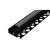 Profil LED PCV 33x12 Wpusz glazura czarny 2m Tran-41025