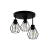 Kinkiet E27 LED Otto x3 czarny okrągły-41102